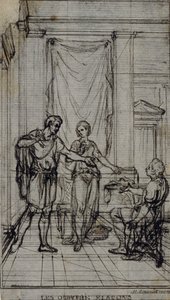 Étude pour une vignette dans les "Contes Moraux" de Jean François Marmontel - Hubert Francois Gravelot
