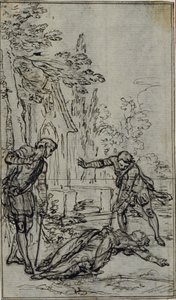 Étude pour une vignette dans "La Pucelle d