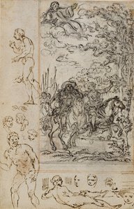 Étude pour une vignette dans "La Pucelle d