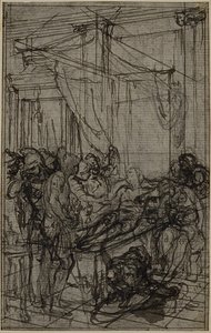 Study for an illustration in Tacitus "Tibère, ou Les Six Premiers Livres des Annales" Book II, Vol. 1 - Hubert Francois Gravelot