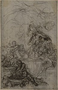 Study for an illustration in Tacitus "Tibère, ou Les Six Premiers Livres des Annales", Book IV, Vol. 2, 1st Study - Hubert Francois Gravelot
