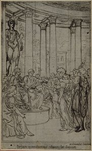 Study for an illustration in Tacitus "Tibère, ou Les Six Premiers Livres des Annales", Book V, Vol. 3, 2nd Study - Hubert Francois Gravelot