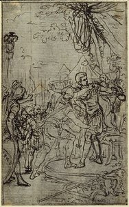 Study for an illustration in Tacitus "Tibère, ou Les Six Premiers Livres des Annales" Book I, Vol. 1, 3rd Study - Hubert Francois Gravelot