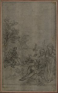 Étude pour la vignette du "De la Nature des Choses" de Lucrèce, Vol. II, Livre IV - Hubert Francois Gravelot