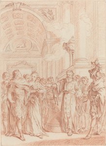 Tremblez malheureux Roi, votre règne est passé - Hubert Francois Gravelot