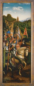 Les Chevaliers du Christ, du côté gauche du Retable de Gand