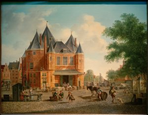 La balance de Saint-Antoine sur le Nieuwmarkt à Amsterdam - Hubert Pieter Schouten