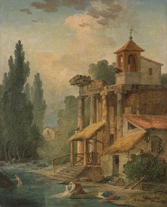 Un Caprice avec un Ermitage, 1796 - Hubert Robert