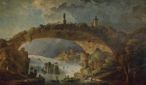 Pont sur les chutes - Hubert Robert