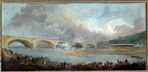 Le décintrement du pont de Neuilly le 22/09/1772 Peinture de Hubert Robert (1733-1808) 1772 Paris, Musée Carnavalet - Hubert Robert
