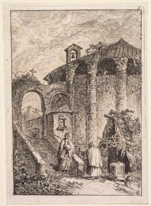 Les Soirées de Rome : Le Temple Antique - Hubert Robert