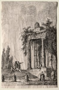Les Soirées de Rome : Les escaliers - Hubert Robert