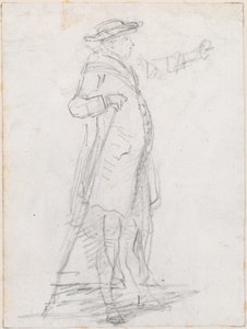 Homme avec une canne, vu de profil [recto]