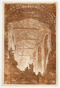 The Antique Gallery, plate ten from Les Soirées de Rome