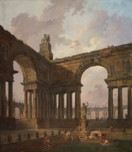 Le lieu de débarquement - Hubert Robert