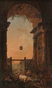 Le retour du bétail - Hubert Robert