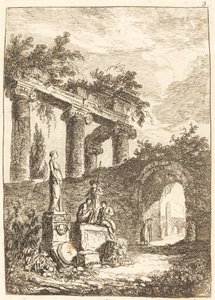 La Statue devant les Ruines