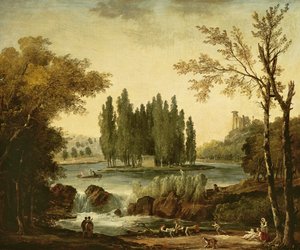 La tombe de Jean-Jacques Rousseau à Ermenonville, 1802