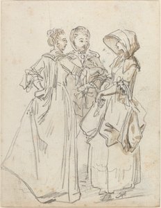 Trois dames bavardant