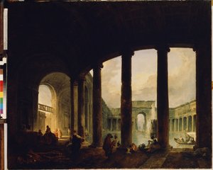 Un bassin entouré d