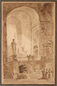Escalier voûté, vers 1770-1779 - Hubert Robert