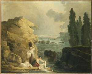 Blanchisseuses près d