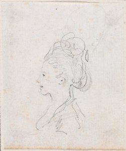 Tête de jeune femme de profil