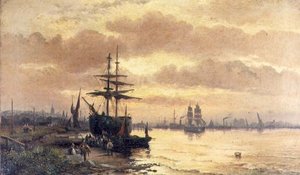 Pêcheurs sur le rivage d