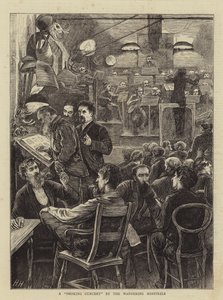 Un concert de fumeurs par les ménestrels errants - Hubert von Herkomer