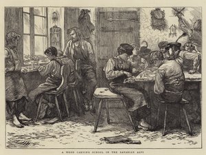 Une école de sculpture sur bois dans les Alpes bavaroises - Hubert von Herkomer