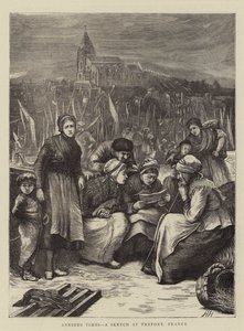 Temps anxieux, une esquisse à Tréport, France - Hubert von Herkomer