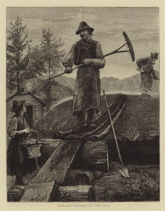 Charbonniers dans les Alpes - Hubert von Herkomer