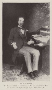M. T. J. Lipton, le donateur de 25 000 £ au fonds du dîner du jubilé de la princesse de Galles - Hubert von Herkomer