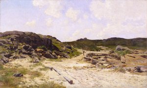 Plage du phare, Annisquam, vers 1887