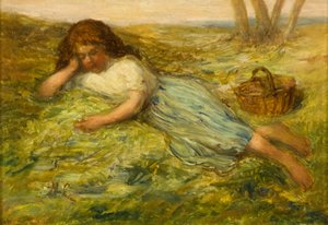 Fille et Panier, XIXe siècle