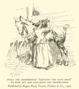 Dolly la femme de chambre "Sellant la jument grise", pour partir et défier le bandit de grand chemin - Hugh Thomson