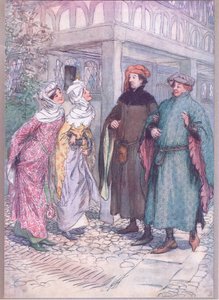 Comment ça va, doux Frank ! Pourquoi es-tu mélancolique ? (illustration de Les Joyeuses Commères de Windsor) - Hugh Thomson