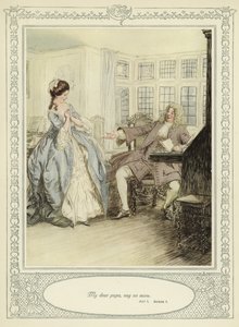 Illustration pour She Stoops to Conquer de Goldsmith - Hugh Thomson