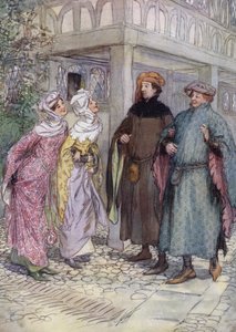 Illustration pour Les Joyeuses Commères de Windsor - Hugh Thomson
