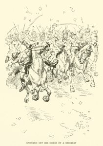 Renversé de son cheval par une brique - Hugh Thomson