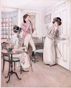 Mlle Henrietta et Mlle Fanny, encouragées par cette sympathie, se rapprochent de la porte de la chambre intéressante.
