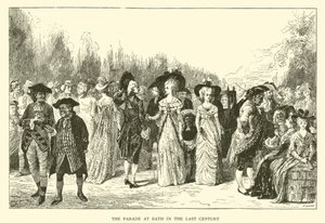 La Parade à Bath au Siècle Dernier (gravure) - Hugh Thomson