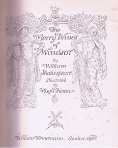 Conception de la page de titre (illustration de Les Joyeuses Commères de Windsor)