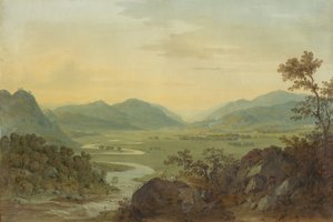 Rivière Carne depuis le château de Loudoun, Ayrshire, 1804 - Hugh William Williams