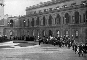 Procession funéraire de la reine Victoria quittant Osborne House, Île de Wight, 1er février 1901 - Hughes and Mullins