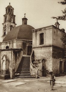 Mexique : Chapelle du Mont Sacré, Amecameca (photo n/b) - Hugo Brehme