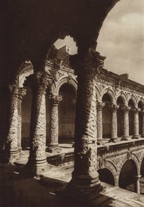 Mexique : Capital Mejico, Monasterio Merced (photo n/b) - Hugo Brehme
