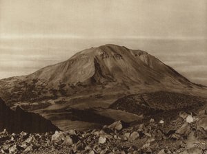 Mexique : La "Sierra Negra" vue du Pico de Orizaba, Etat de Puebla (photo n/b)