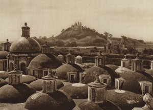 Mexique : Piramide de Cholula (photo n/b) - Hugo Brehme