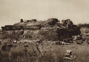 Mexique : Pyramide de Xochicalco, avant la restauration (photo n/b) - Hugo Brehme